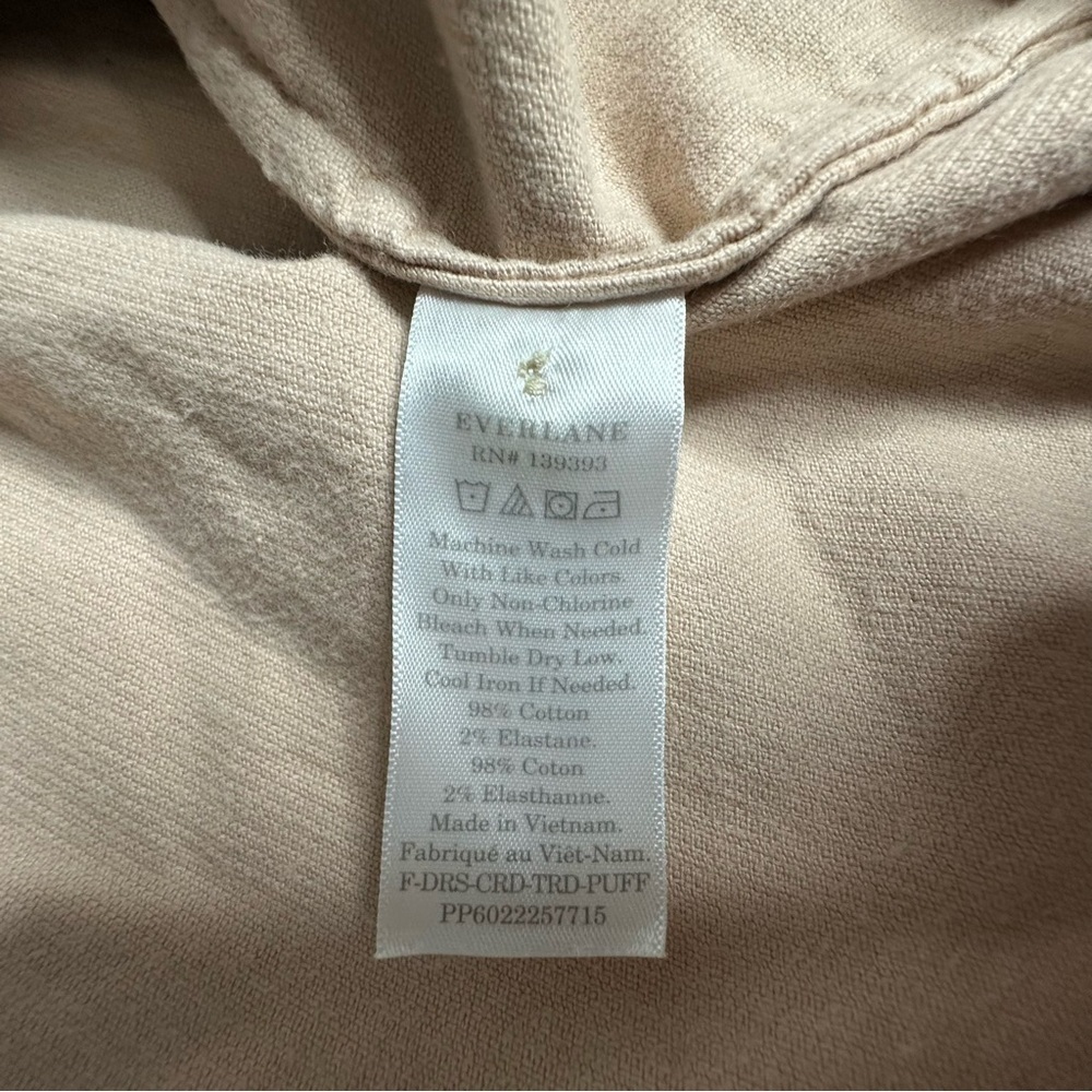Everlane The Tiered Corduroy Midi Dress Small Tan pockets normcore cottagecore - Picture 14 of 14